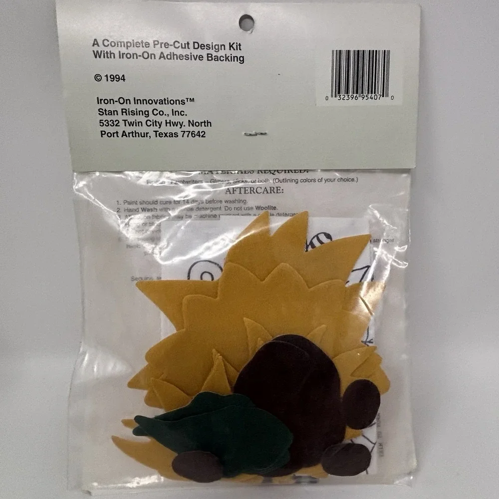 Innovations Cotton Pickings Sunflowers Iron On Transfer Cutouts New Vintage 1994